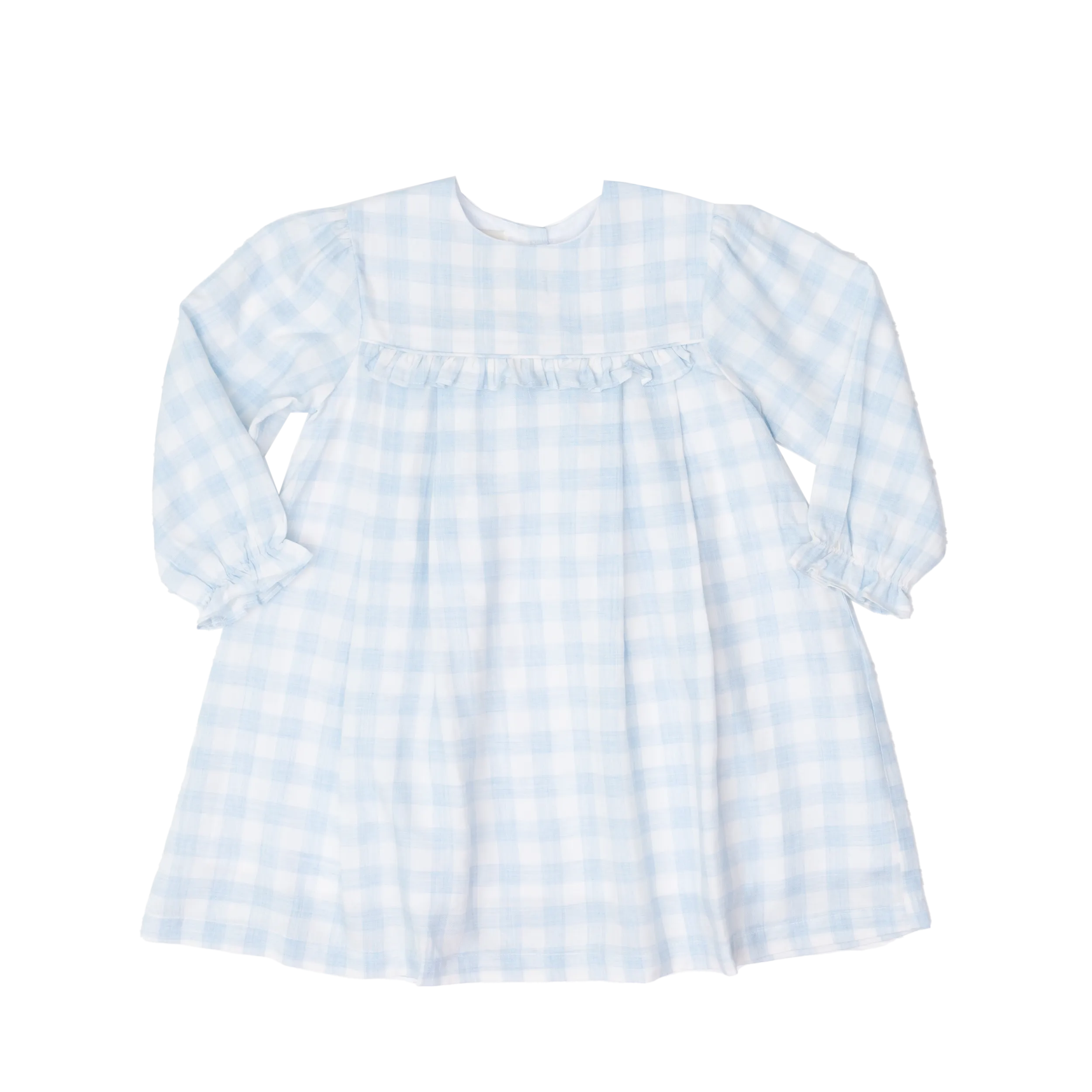 Alicia Soft Blue Check Dress