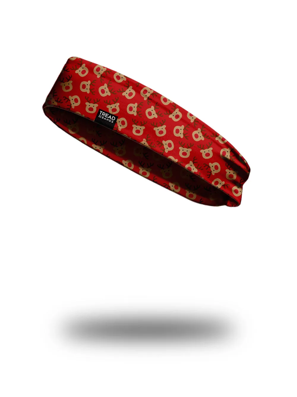 All-Season Contoured Headband - Red Nose Reindeer