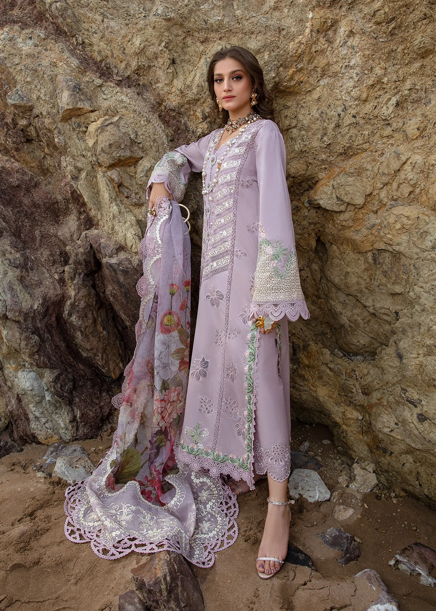 Crimson X Saira Shakira Luxury Lawn 2024 – Lillie de Jong - Amethyst