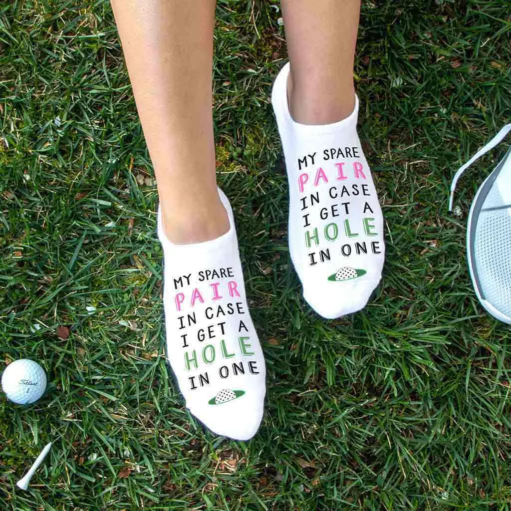 Funny Hole in One Golf Socks for Women Golfers