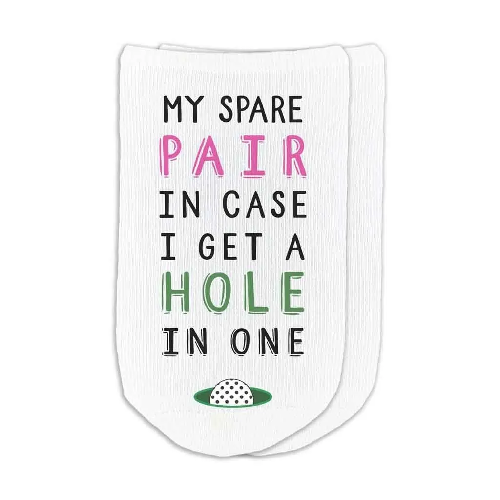 Funny Hole in One Golf Socks for Women Golfers