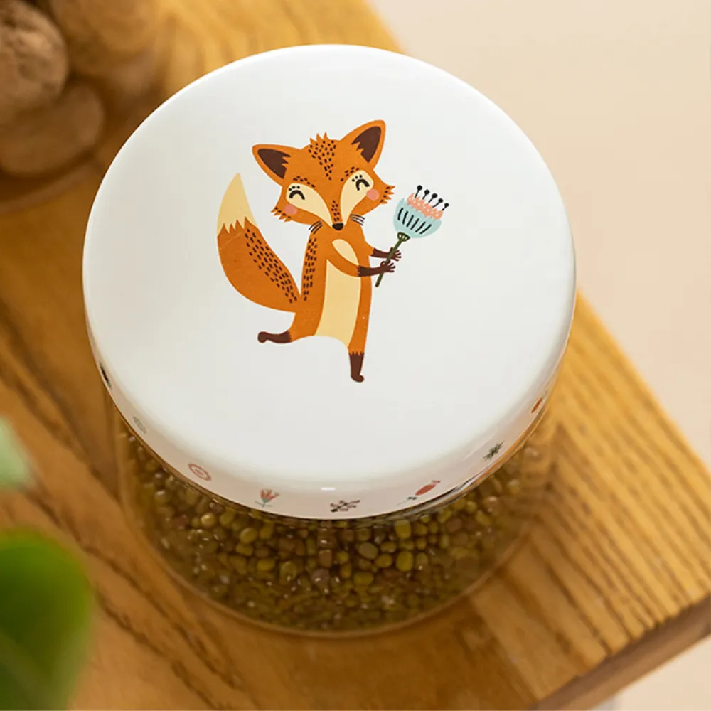 Glass Storage Jars with Sealed Ceramic Lid