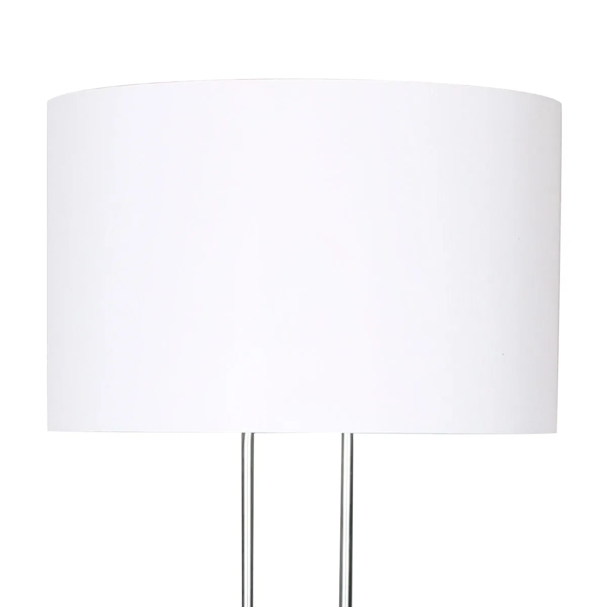 Height-Adjustable Brushed Nickel Floor Lamp with Linen Shade