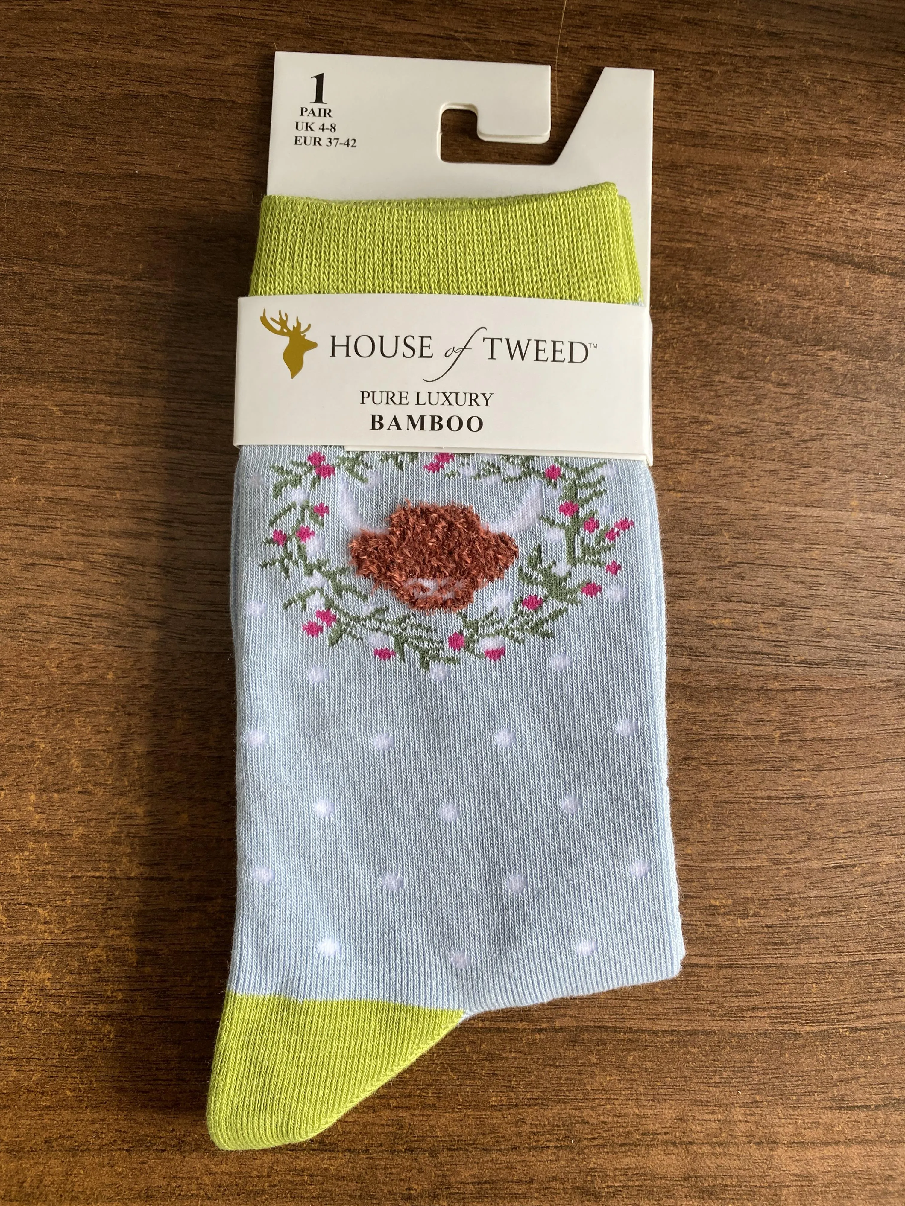 House of Tweed Pure Luxury Women's Bamboo Socks - Animal Pattern Collection