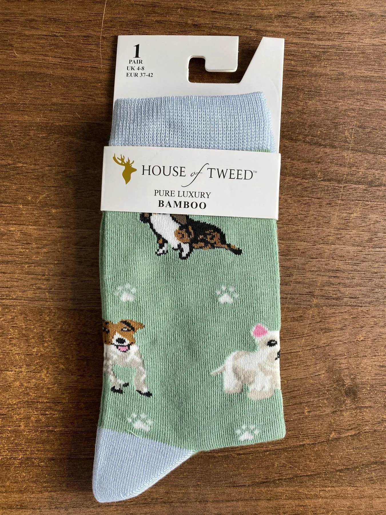 House of Tweed Pure Luxury Women's Bamboo Socks - Animal Pattern Collection