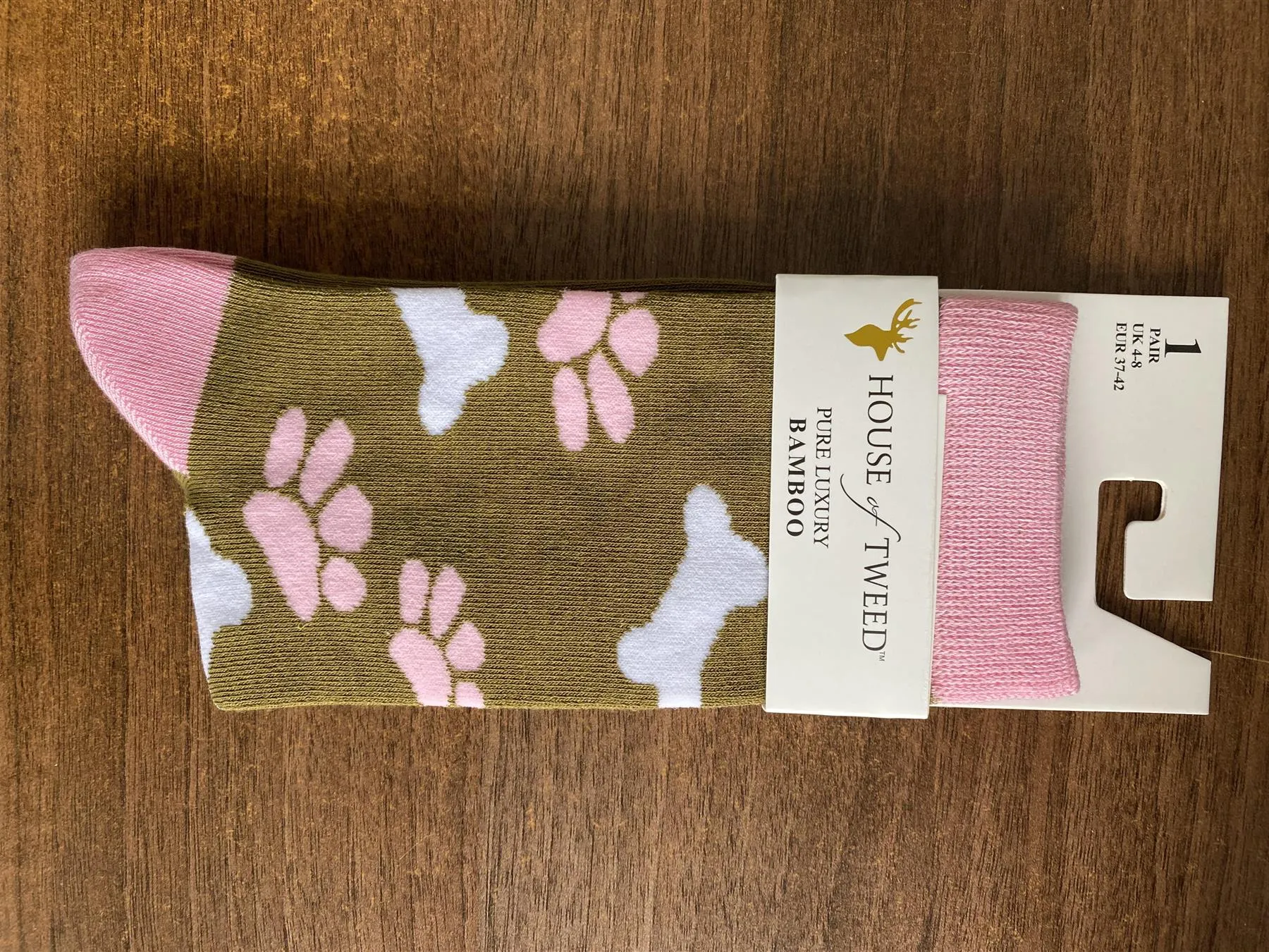 House of Tweed Pure Luxury Women's Bamboo Socks - Animal Pattern Collection