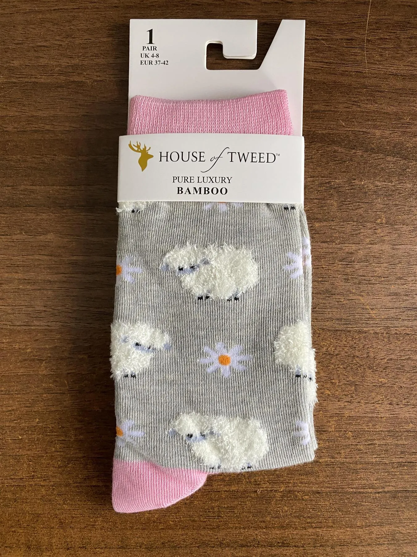 House of Tweed Pure Luxury Women's Bamboo Socks - Animal Pattern Collection