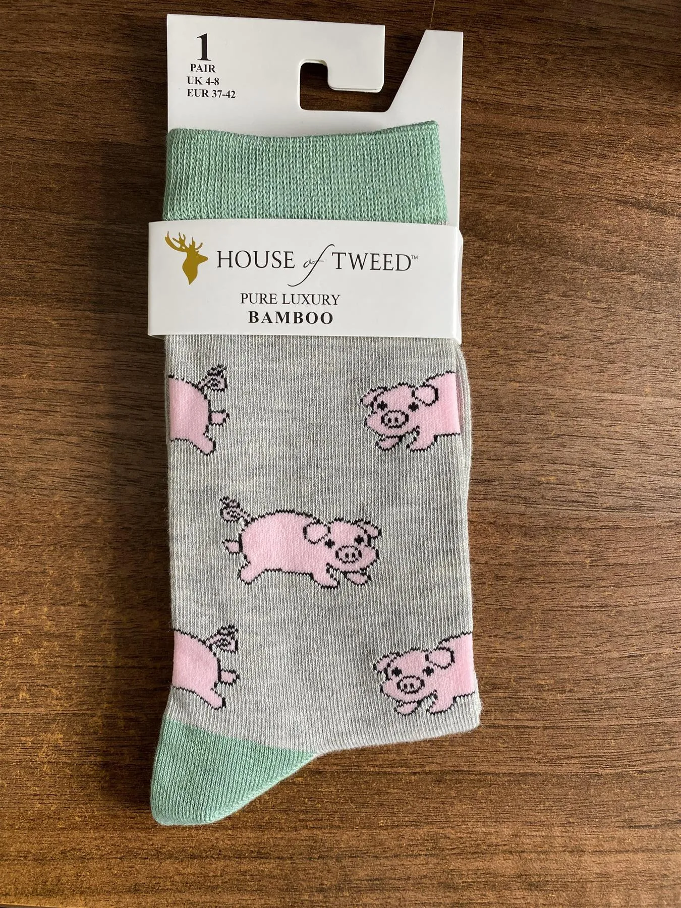 House of Tweed Pure Luxury Women's Bamboo Socks - Animal Pattern Collection