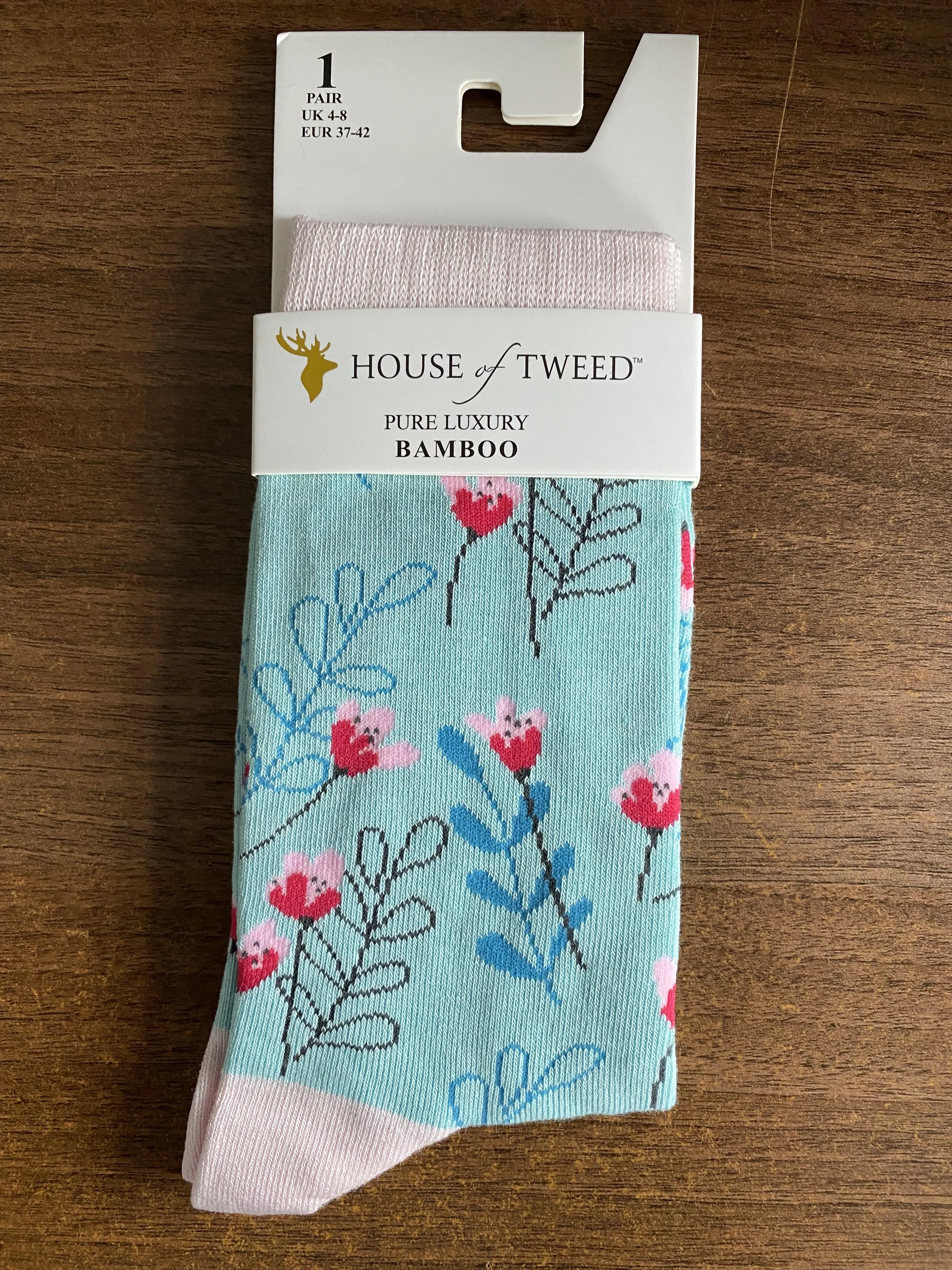 House of Tweed Pure Luxury Women's Bamboo Socks - Animal Pattern Collection