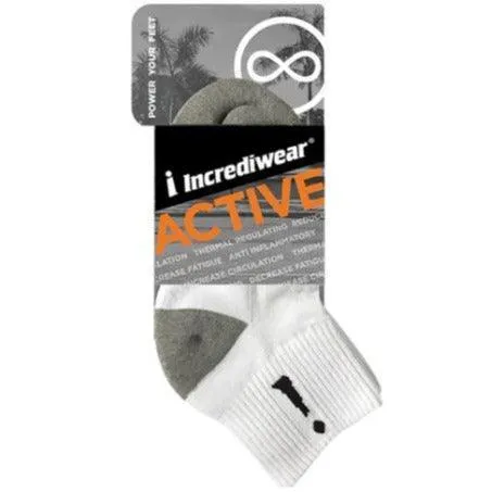 Incrediwear - Active Ankle Socks White Quarter/Above Ankle