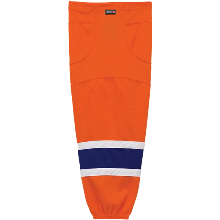 Kobe Sportswear K3GS97R Pro Series Edmonton Oilers Orange Mesh Ice Hockey Socks