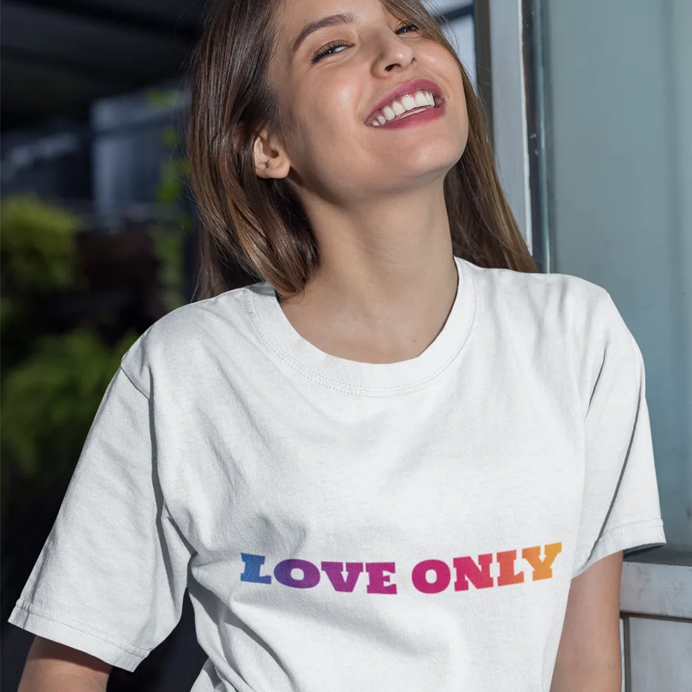 Love Only Colorful Print Jersey Short Sleeve Tee