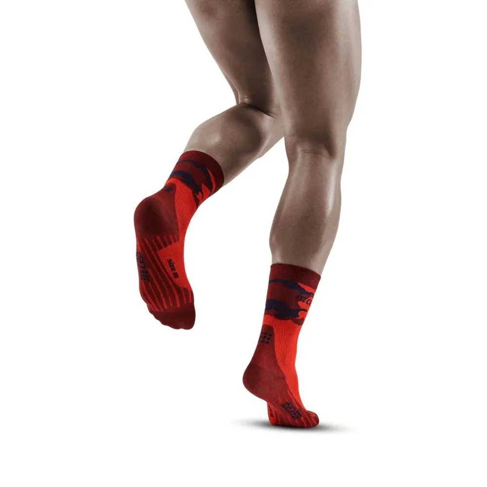 Mens CEP Mid Cut Socks Compression CAMOCLOUD