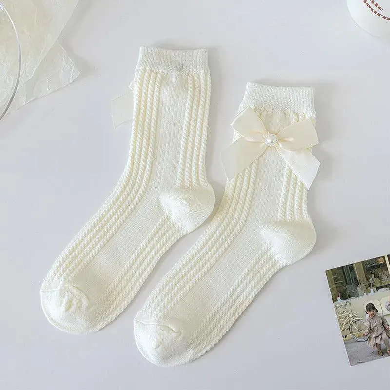 Milk White Lolita Socks with Ruffle | Cute Frilly Socks | Kawaii Socks