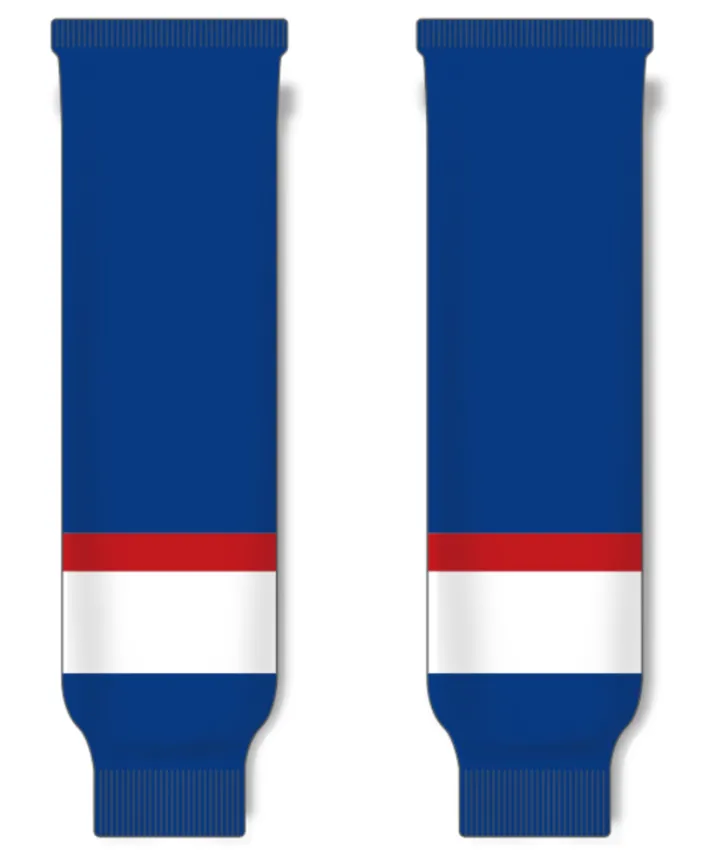 Modelline 1979-80 Winnipeg Jets Away Royal Blue Knit Ice Hockey Socks