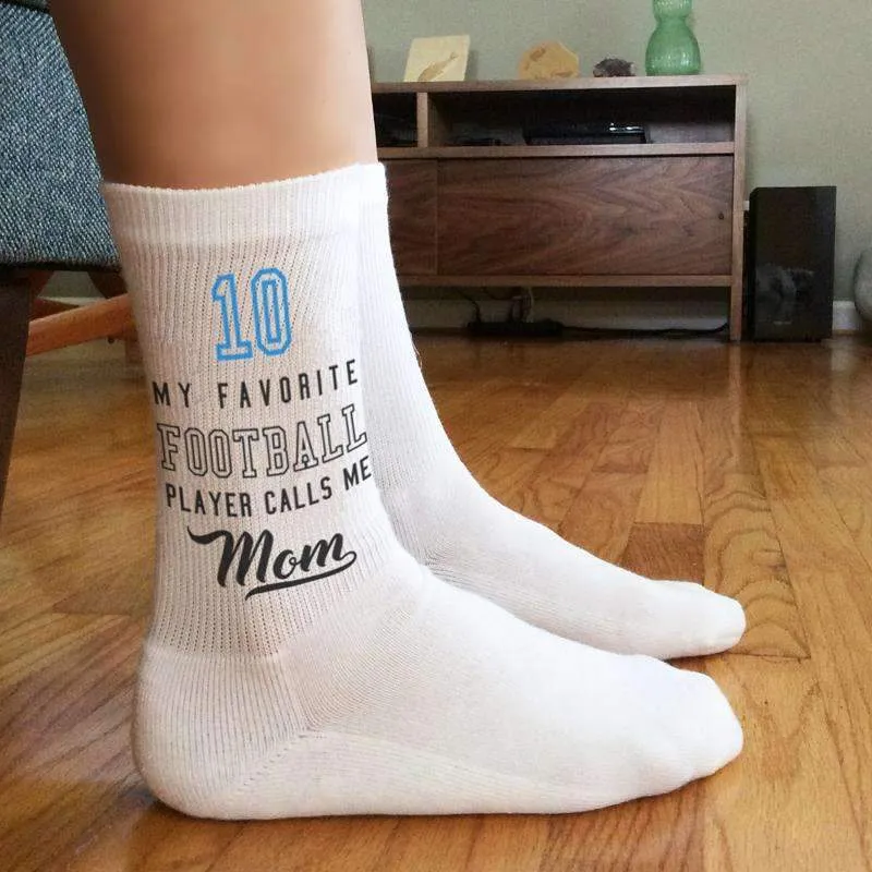 Mom's Favorite Football Player - Custom Football Fan Socks