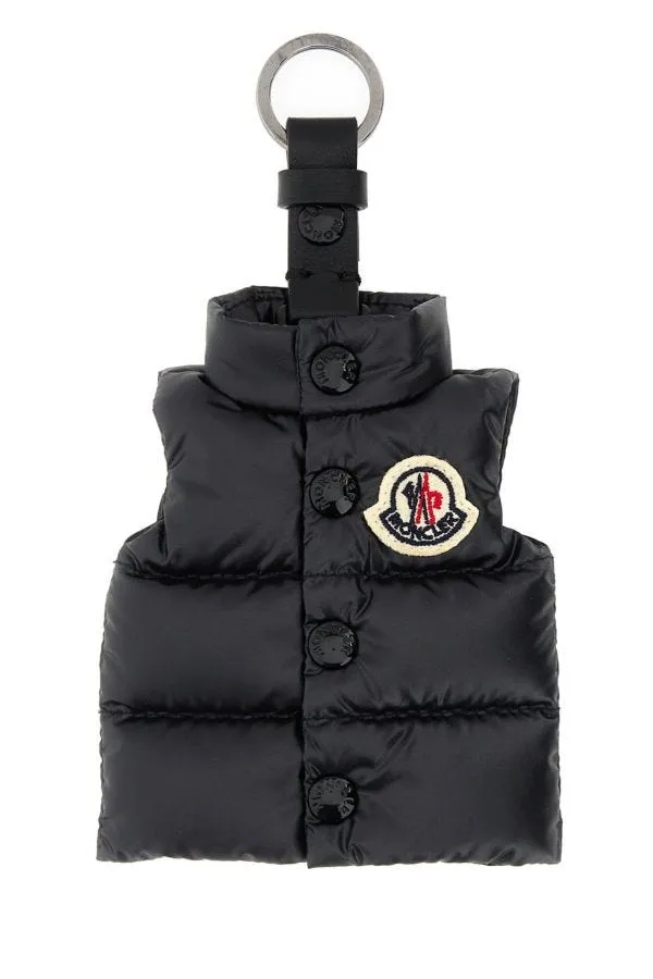 MONCLER | Black polyester key ring