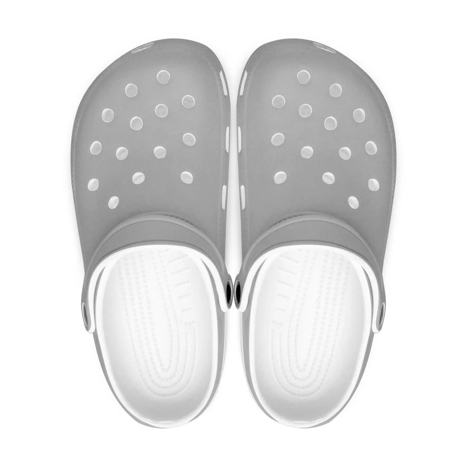 Pastel Grey Color Unisex Clogs, Best Slip On Sandals, Best Solid Grey Color Unisex Classic Lightweight Best Sandals For Men or Women