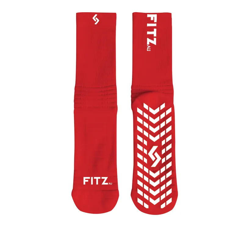 Player Pack Grip Socks   Leg  Sleeves Red