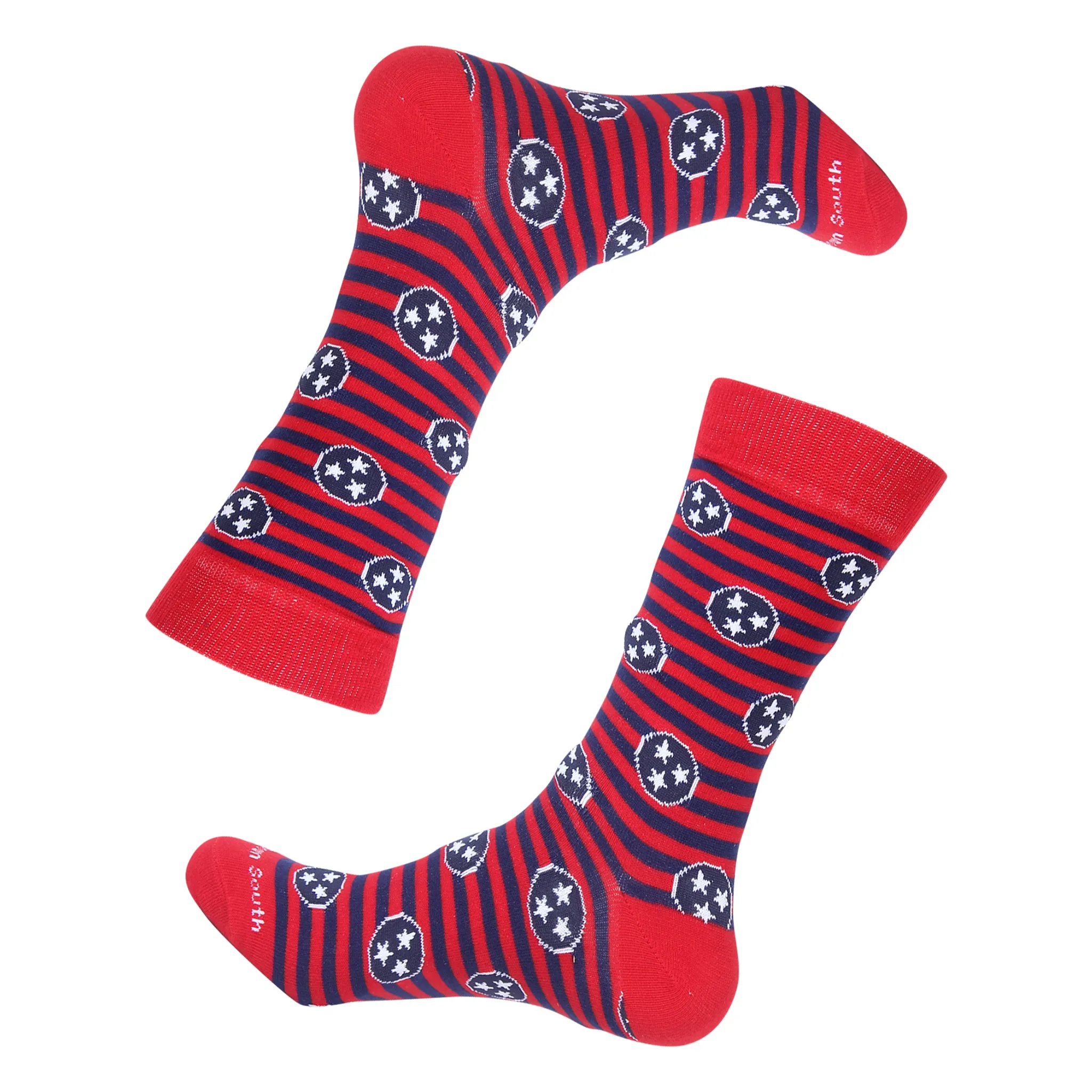 Red Stripe Tennessee Tri Star Socks