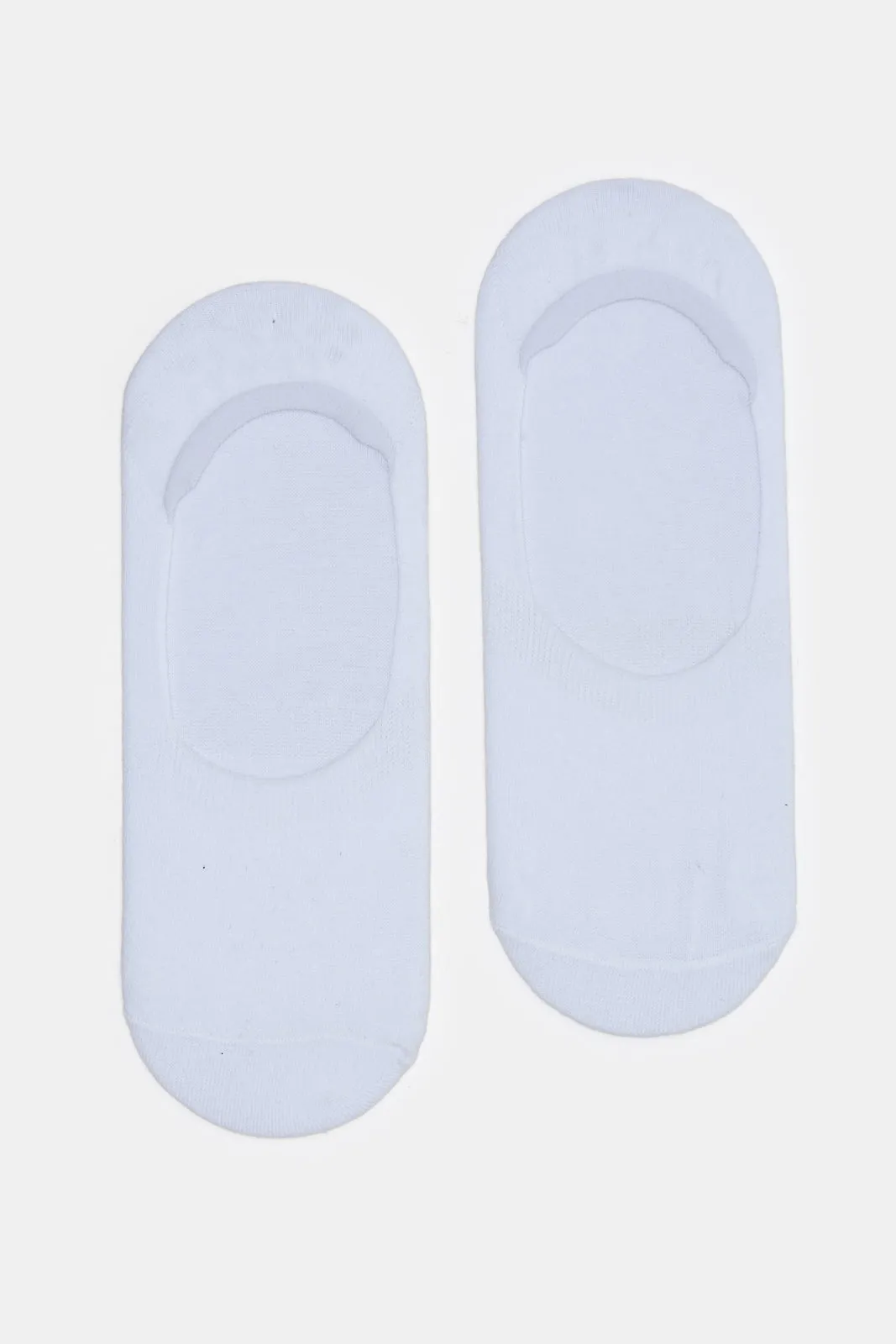 Senior Boys White Invisible Length Socks (2 Pairs)