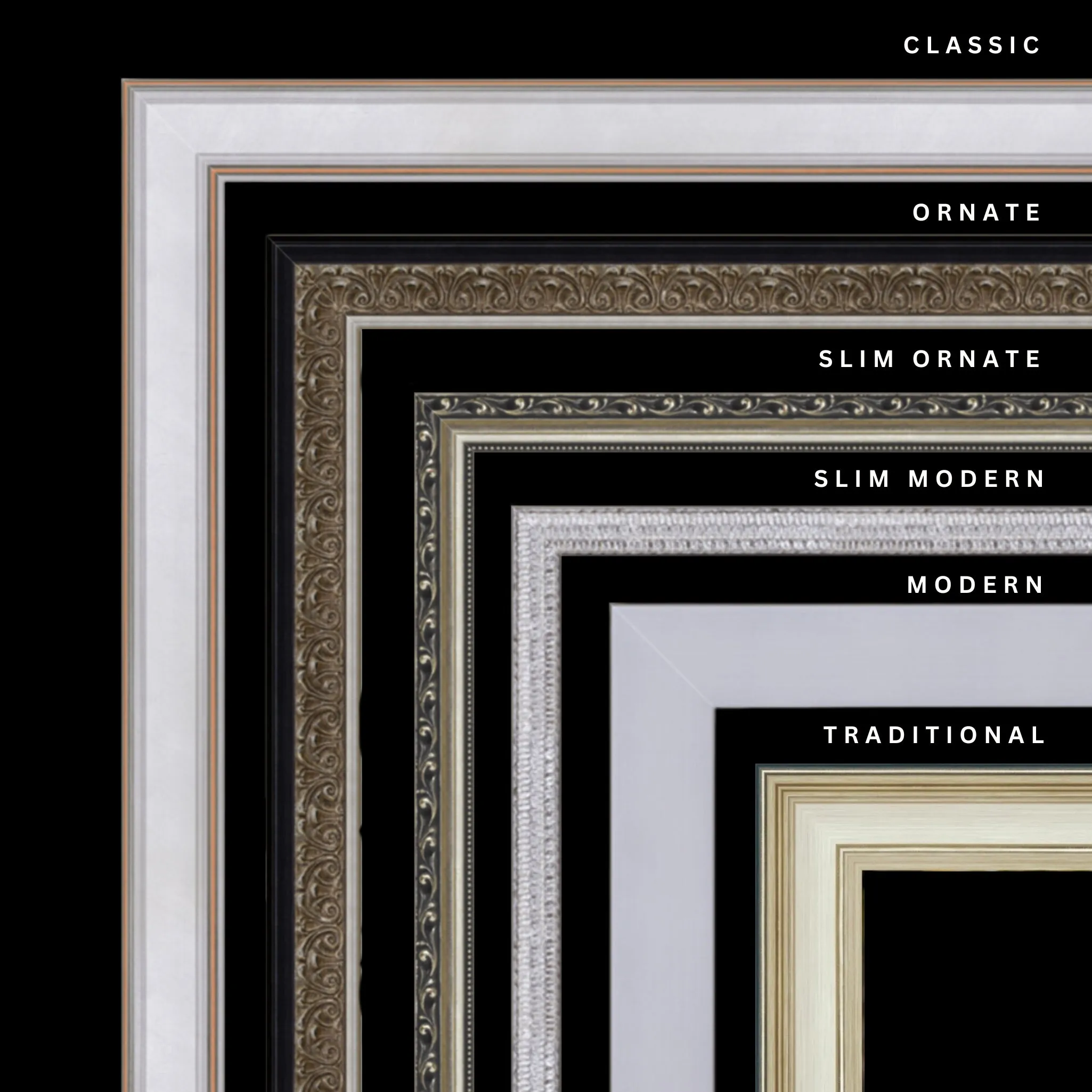 Silver 43x47 Picture Frame Ornate Traditional Classic Antique