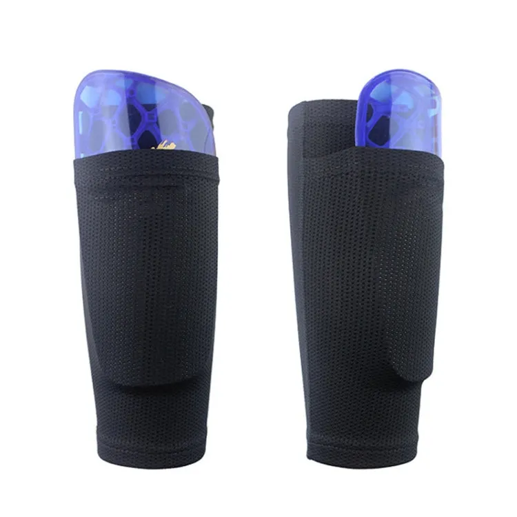 TPR Honeycomb Transparent Leg Protection Plug Board Football Protection Gear(Blue S)