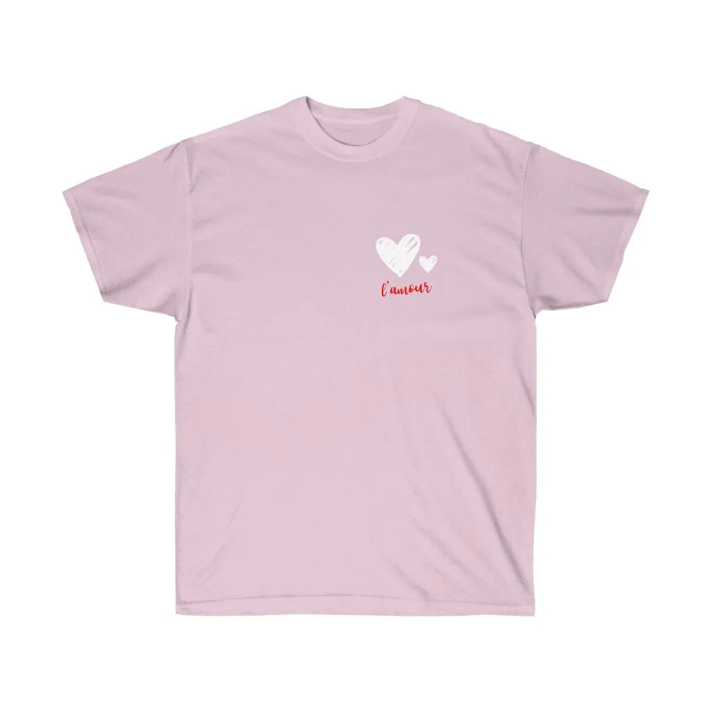 Womens Double Hearts L'amour Ultra Cotton T-Shirt